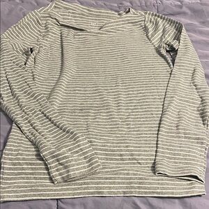 Women's Striped Gray Sweater